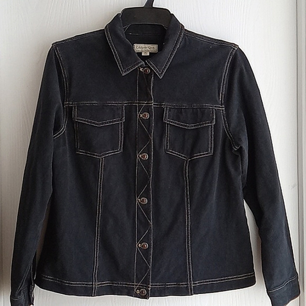 Coldwater Creek | Blue Cotton Denim Jacket - Picture 2 of 12
